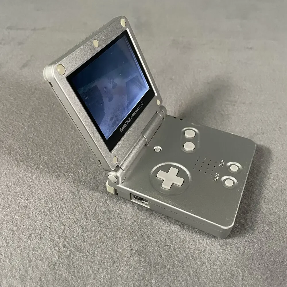 Nintendo Game Boy Advance SP - Silver, Bundle Includes 8 Games, OEM Charge, Case